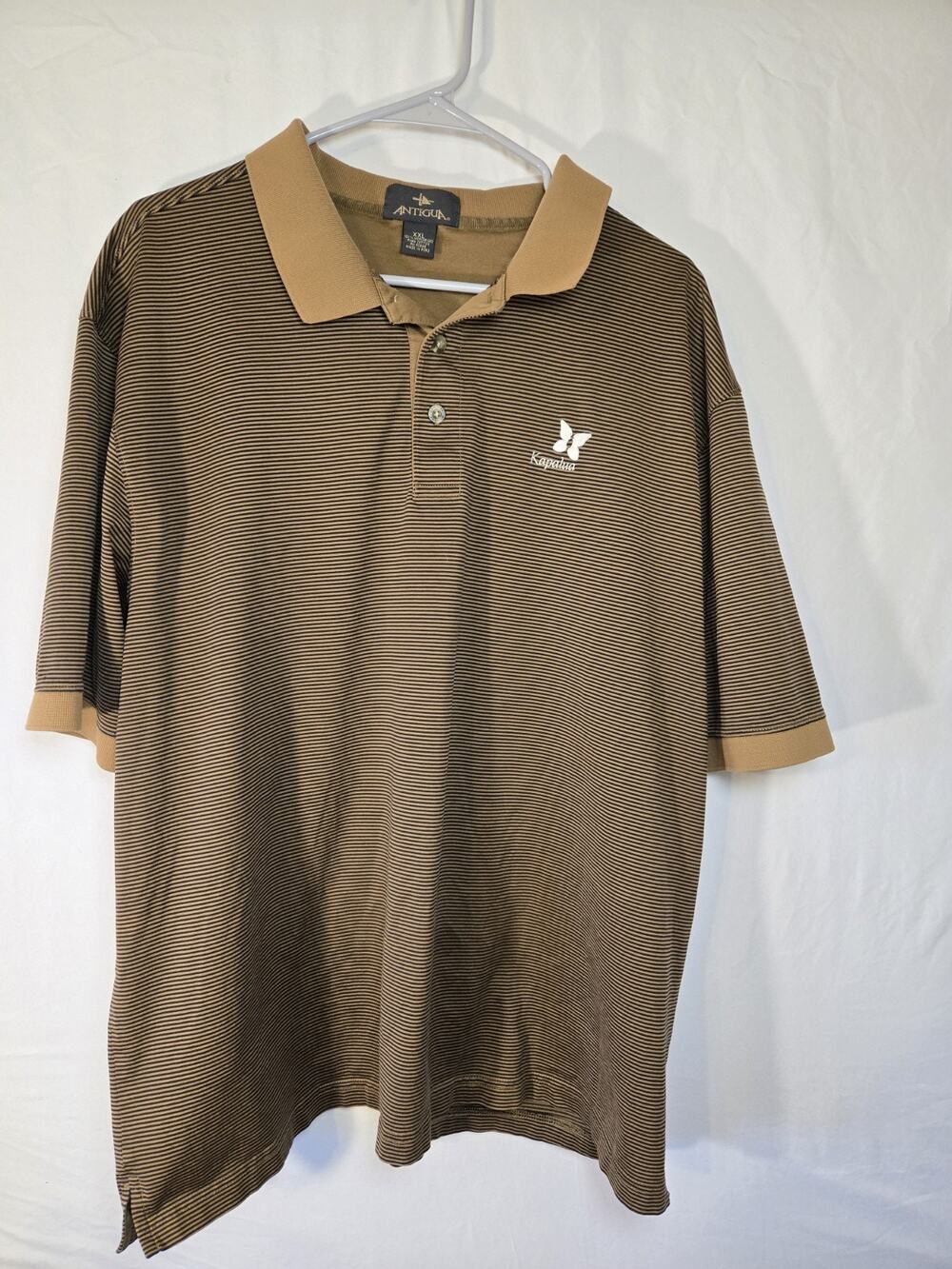 Antigua Kapalua Golf Polo US Mens Size XXL 100% Pima Cotton Dark & Light Brow